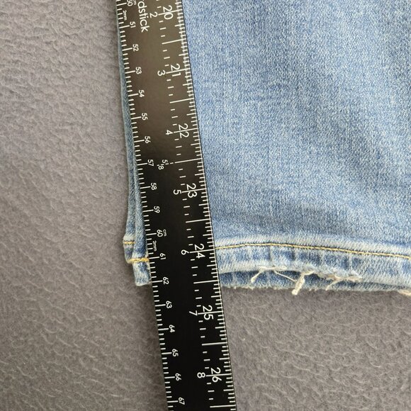 LOFT Women 12/31P High Rise Light Wash Distressed Skinny Jeans - Picture 10 of 13